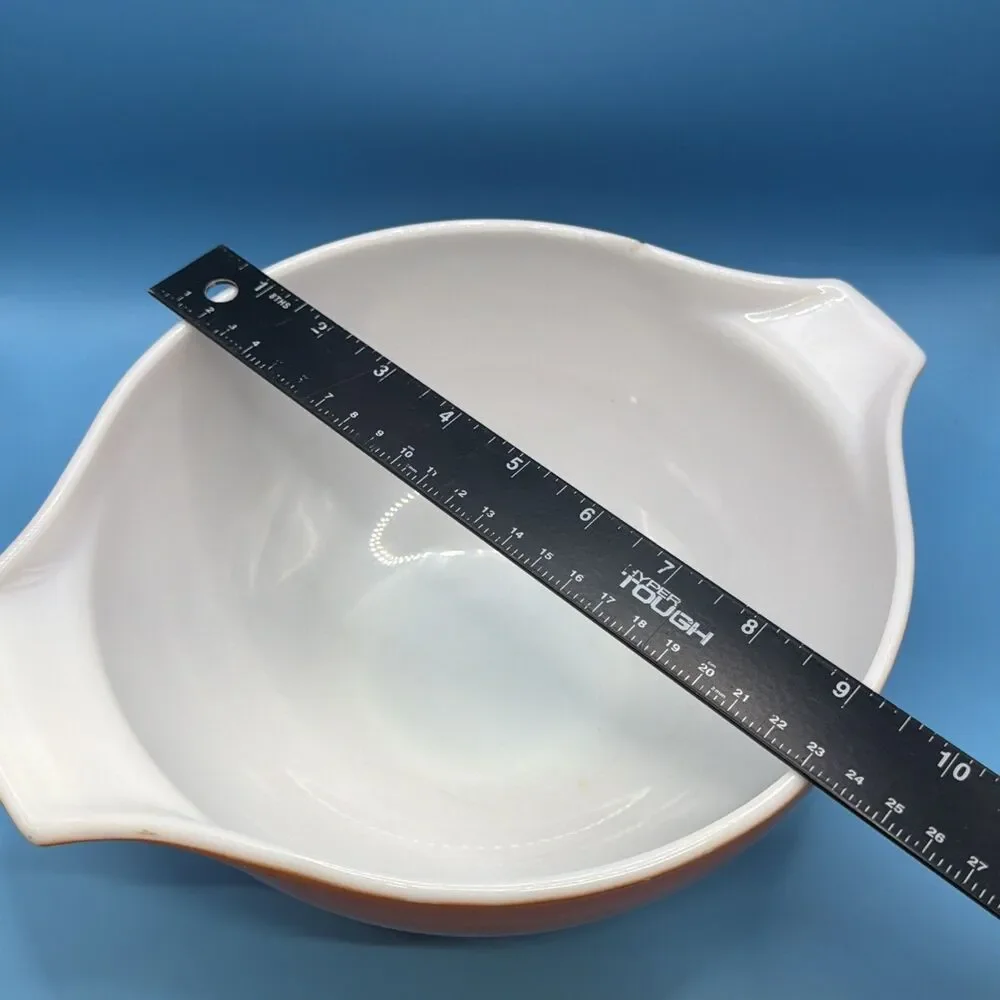 Vintage Pyrex Autumn Harvest Orange Wheat Cinderella Mixing Bowl 2.5 Qt 443